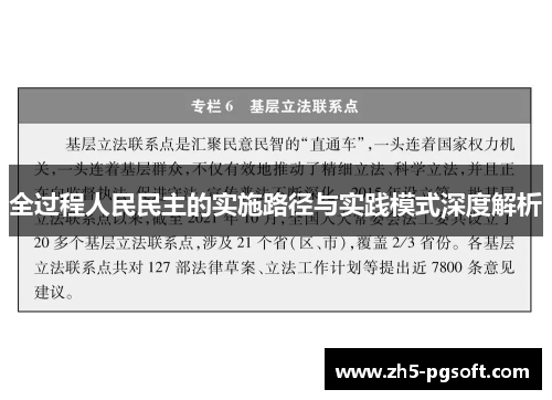 全过程人民民主的实施路径与实践模式深度解析