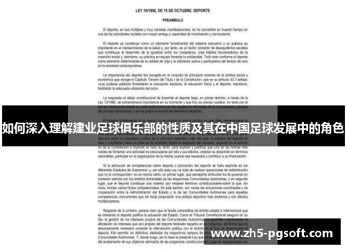 如何深入理解建业足球俱乐部的性质及其在中国足球发展中的角色
